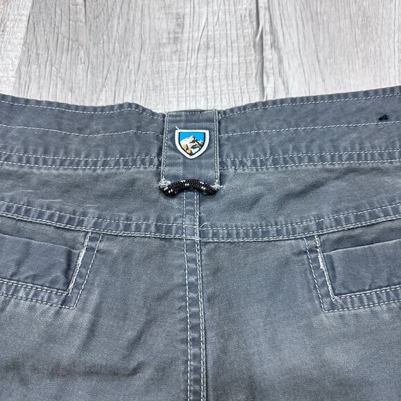 Vintage Kuhl Kaptiv Cargo Shorts Men's 34 Gray Hiking Cargo Outdoor Zip Pockets - Picture 12 of 16